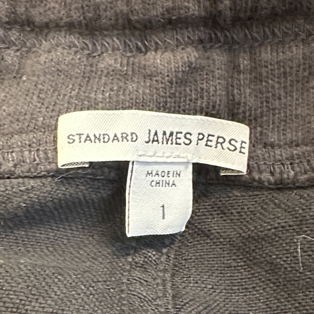 James Perse Black Drawstring Track Pants - Picture 2 of 5